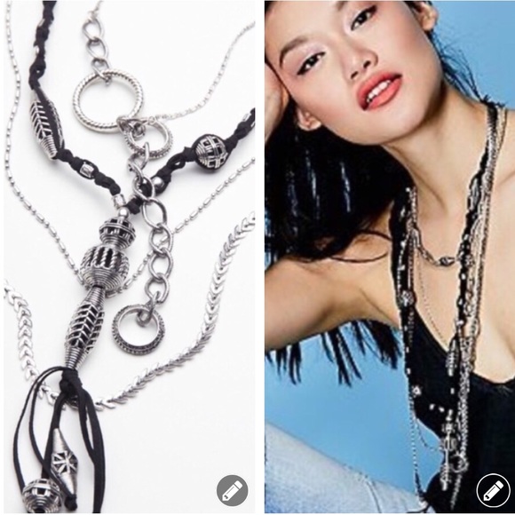 Free People Jewelry - Free People Stormy Skies Tribal Necklace